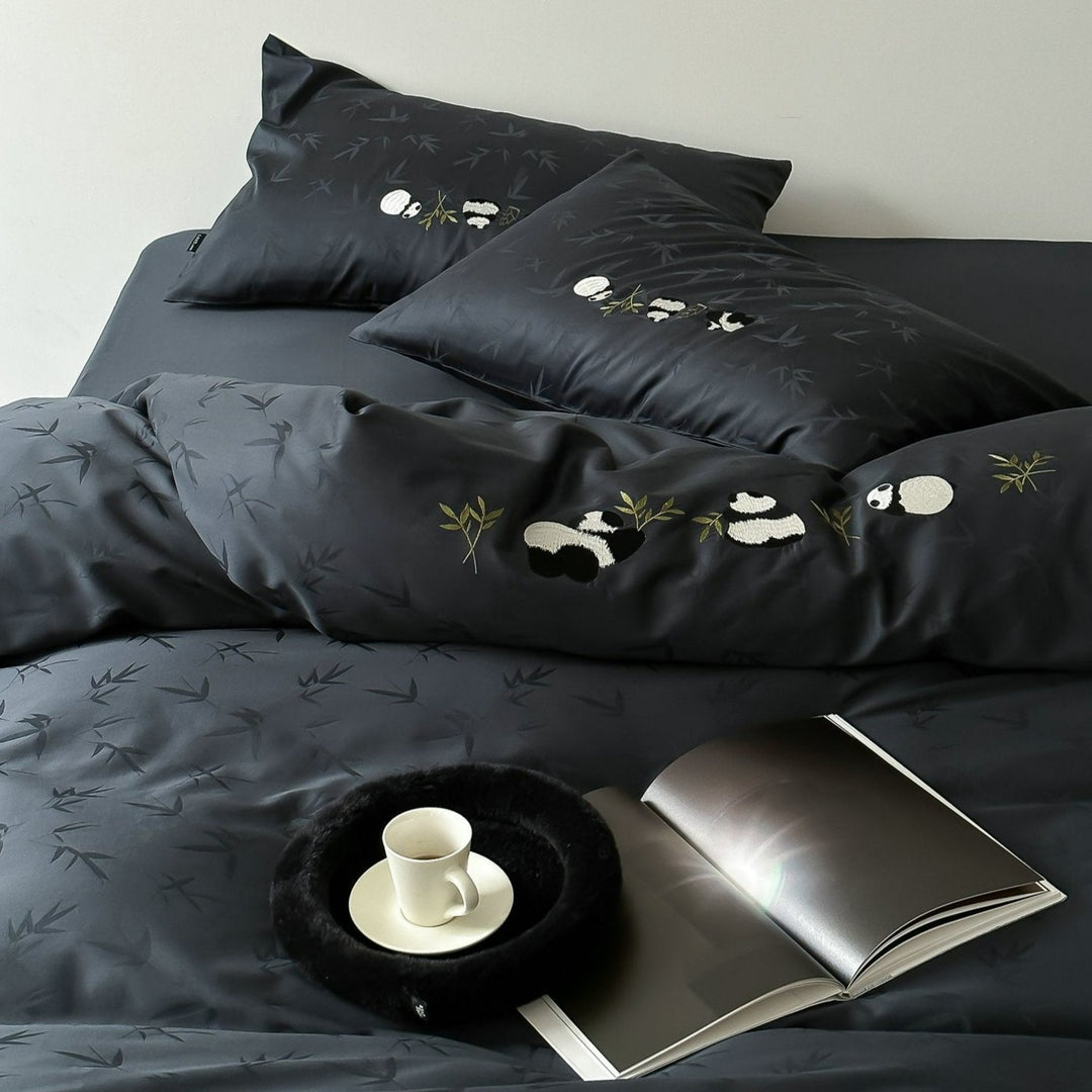 Panda Monochrome Luxury Bedding Set