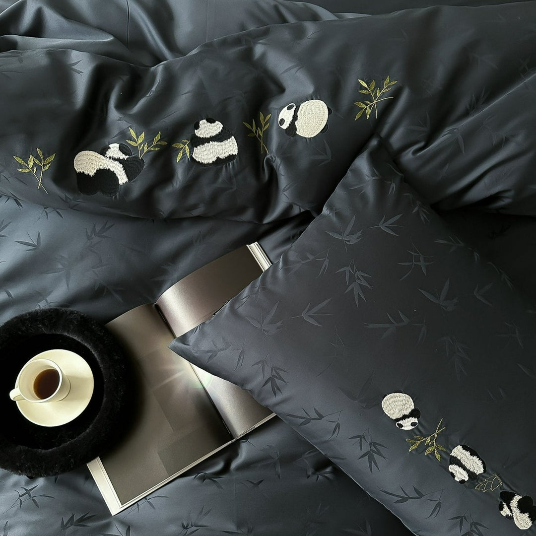 Panda Monochrome Luxury Bedding Set
