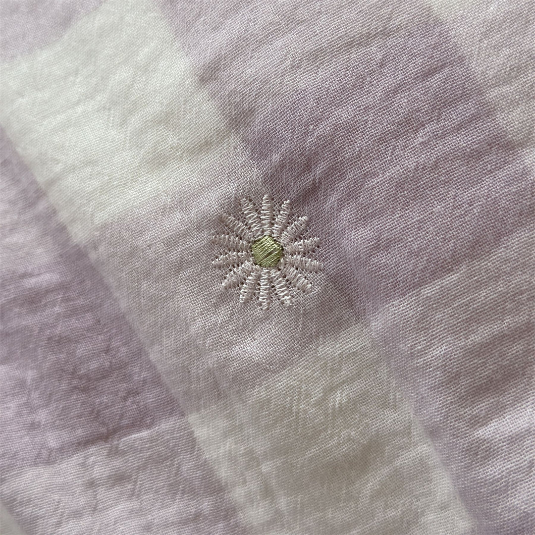 Purple Checkered Bedding Set