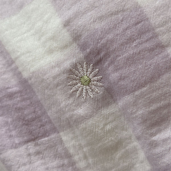 Purple Checkered Bedding Set