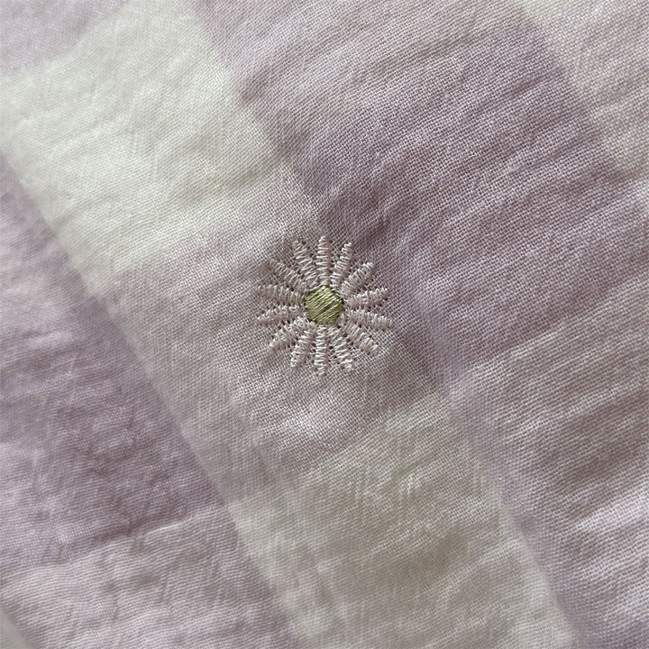 Purple Checkered Bedding Set