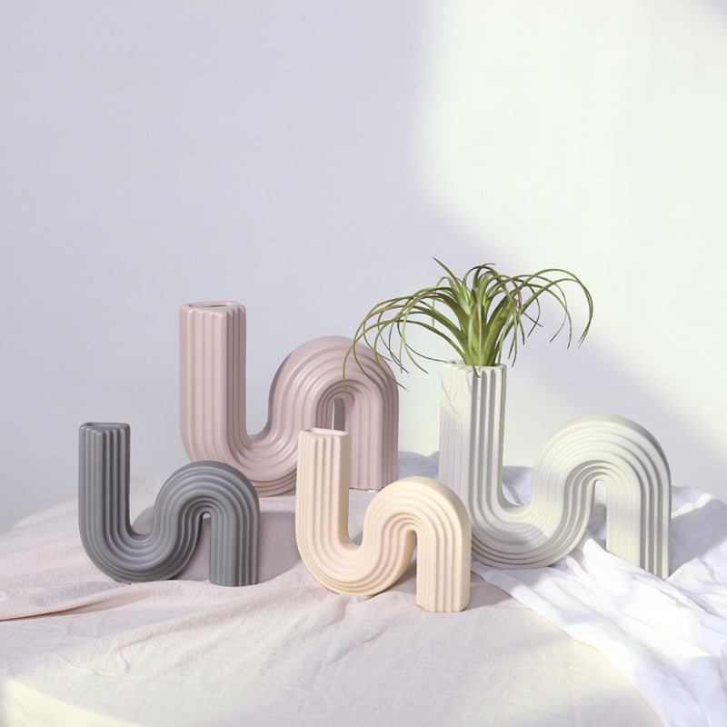 Geometric Art Ceramic Vase