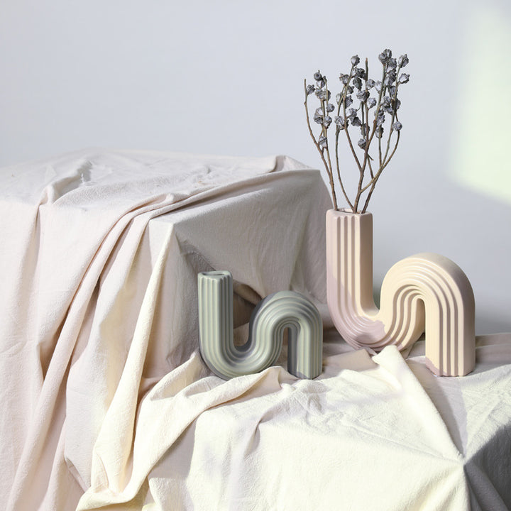 Geometric Art Ceramic Vase