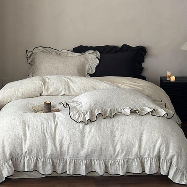 Sandy Scalloped Ruffle Bedding Set