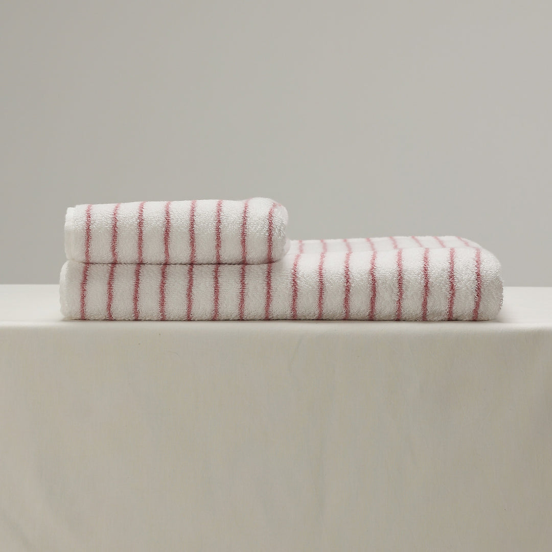 Blush Pink Stripe Cotton Towel
