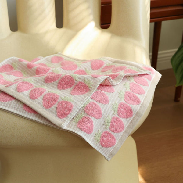 Sweet Strawberry Cotton Towel