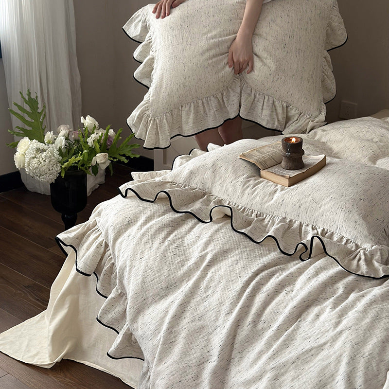 Sandy Scalloped Ruffle Bedding Set