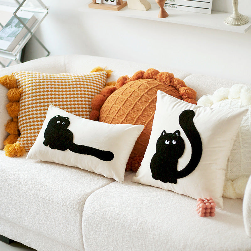 Sleek Tail Cat Cushion