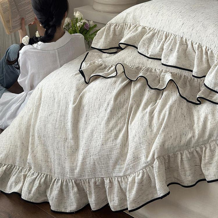 Sandy Scalloped Ruffle Bedding Set