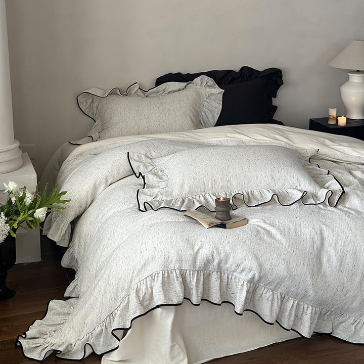 Sandy Scalloped Ruffle Bedding Set