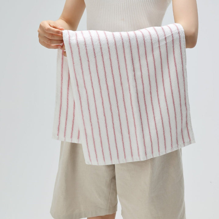 Blush Pink Stripe Cotton Towel