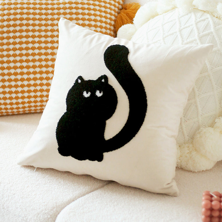 Sleek Tail Cat Cushion