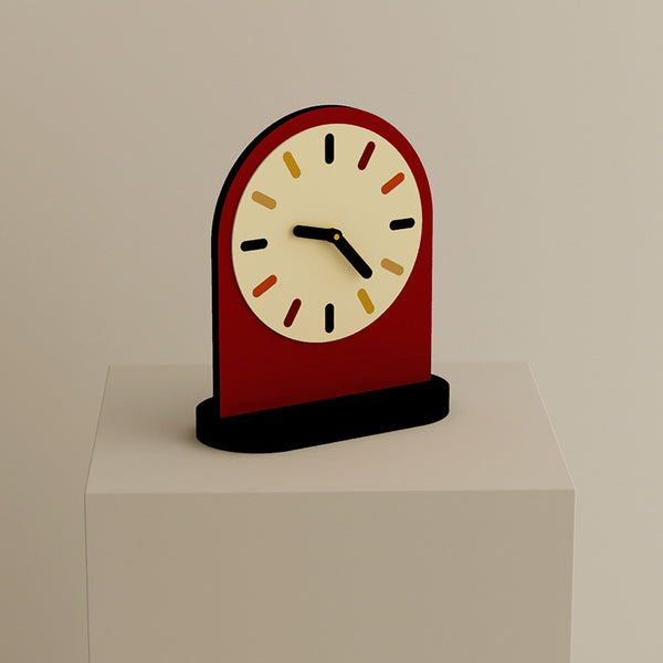 Ruby Red Desk Clock