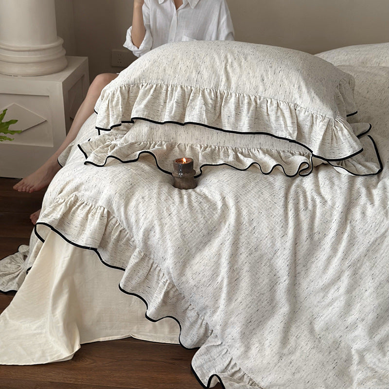 Sandy Scalloped Ruffle Bedding Set
