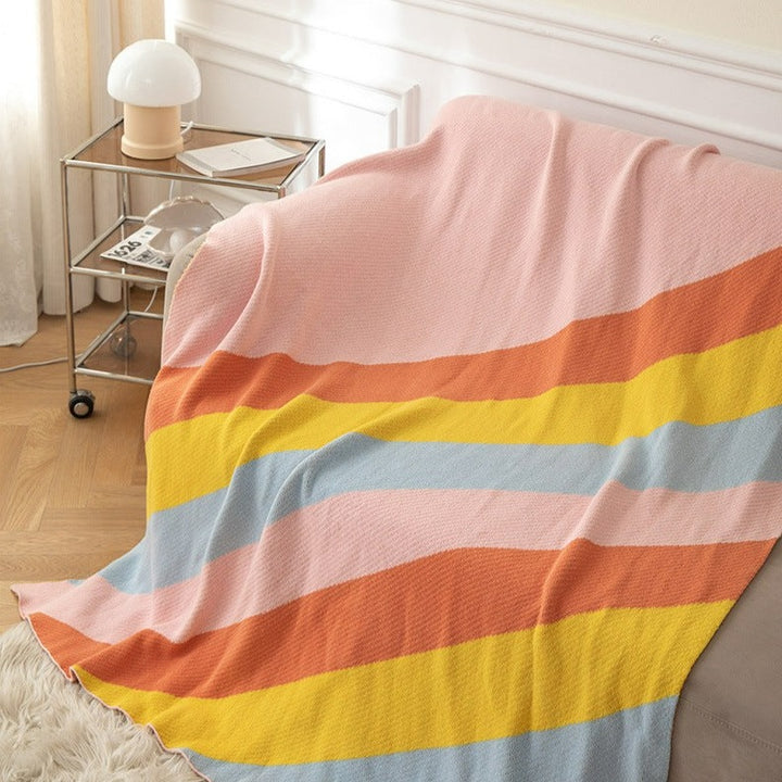 Rainbow Vivid Cotton Blanket