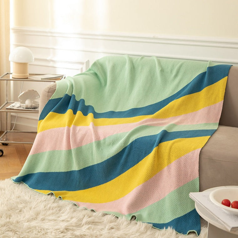 Rainbow Vivid Cotton Blanket