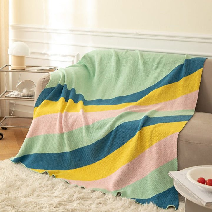 Rainbow Vivid Cotton Blanket