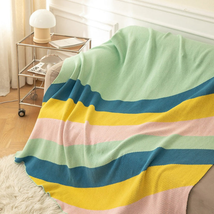 Rainbow Vivid Cotton Blanket