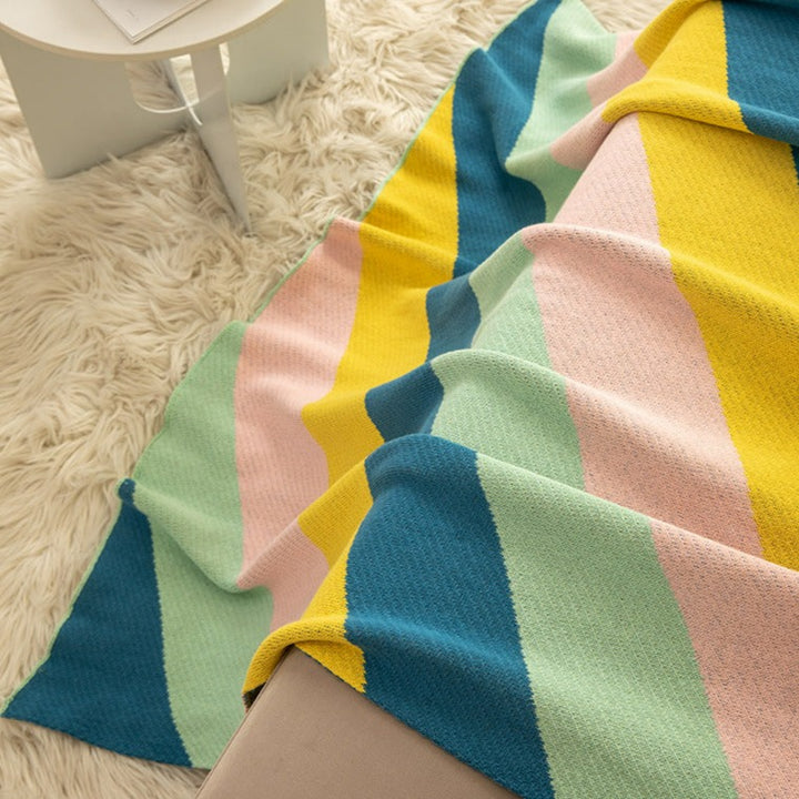 Rainbow Vivid Cotton Blanket