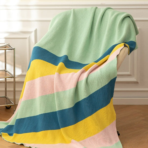 Rainbow Vivid Cotton Blanket