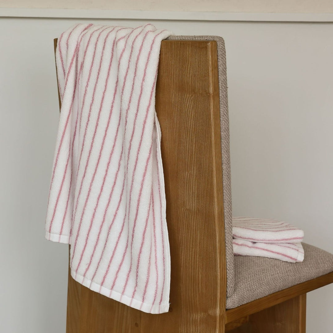 Blush Pink Stripe Cotton Towel