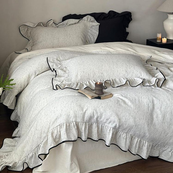 Sandy Scalloped Ruffle Bedding Set