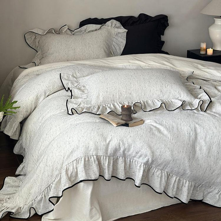 Sandy Scalloped Ruffle Bedding Set