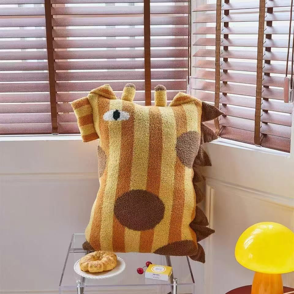 Quirky Animal Striped Cushion