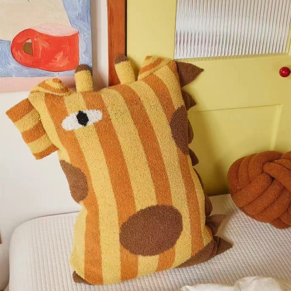 Quirky Animal Striped Cushion