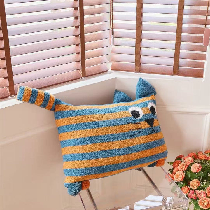 Quirky Animal Striped Cushion
