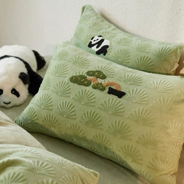 Black & White Bliss Mono Panda Bed Linens - Bedding - Delicors