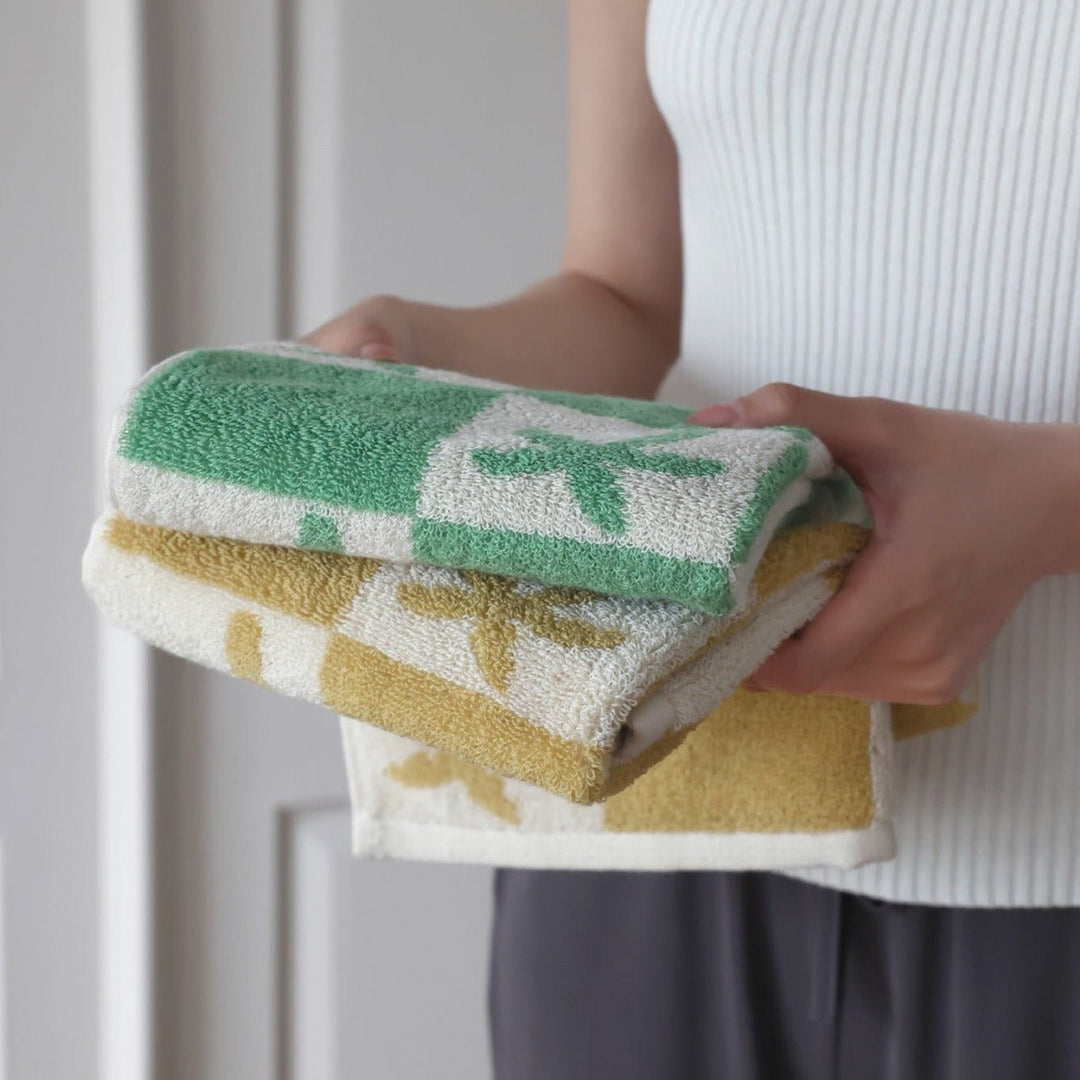 Cactus and Palm Check Towel Set - Towel - Delicors