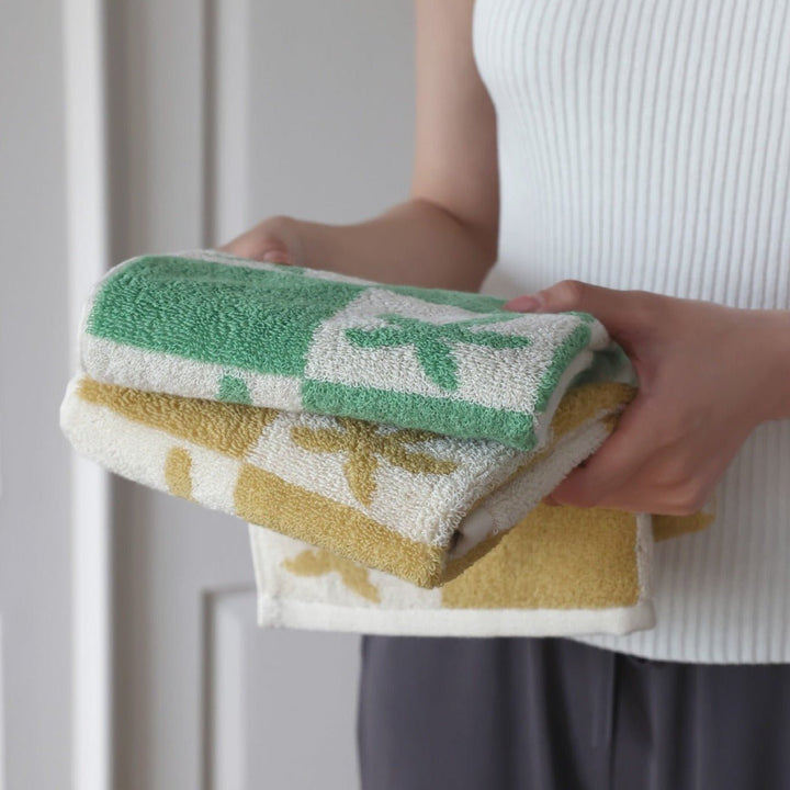 Cactus and Palm Check Towel Set - Towel - Delicors