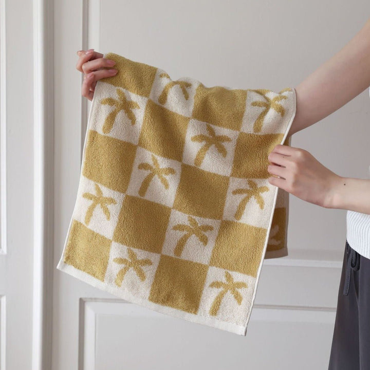 Cactus and Palm Check Towel Set - Towel - Delicors