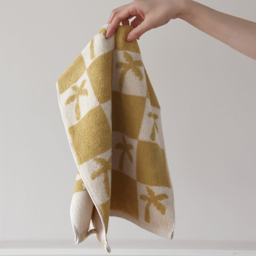 Cactus and Palm Check Towel Set - Towel - Delicors