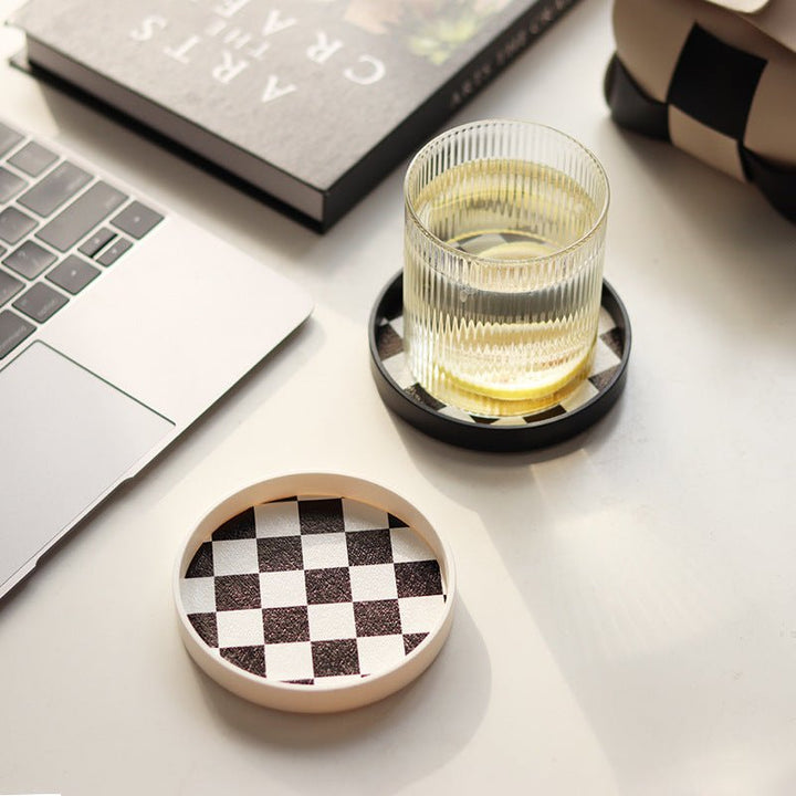 Checkerboard Cup Tray - Delicors