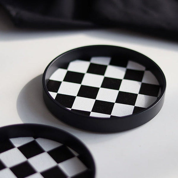 Checkerboard Cup Tray - Delicors