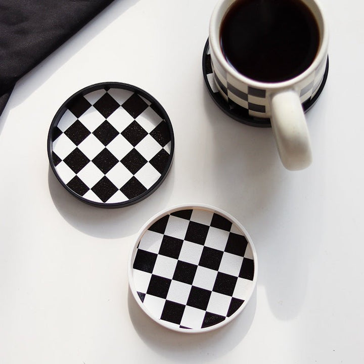 Checkerboard Cup Tray - Delicors