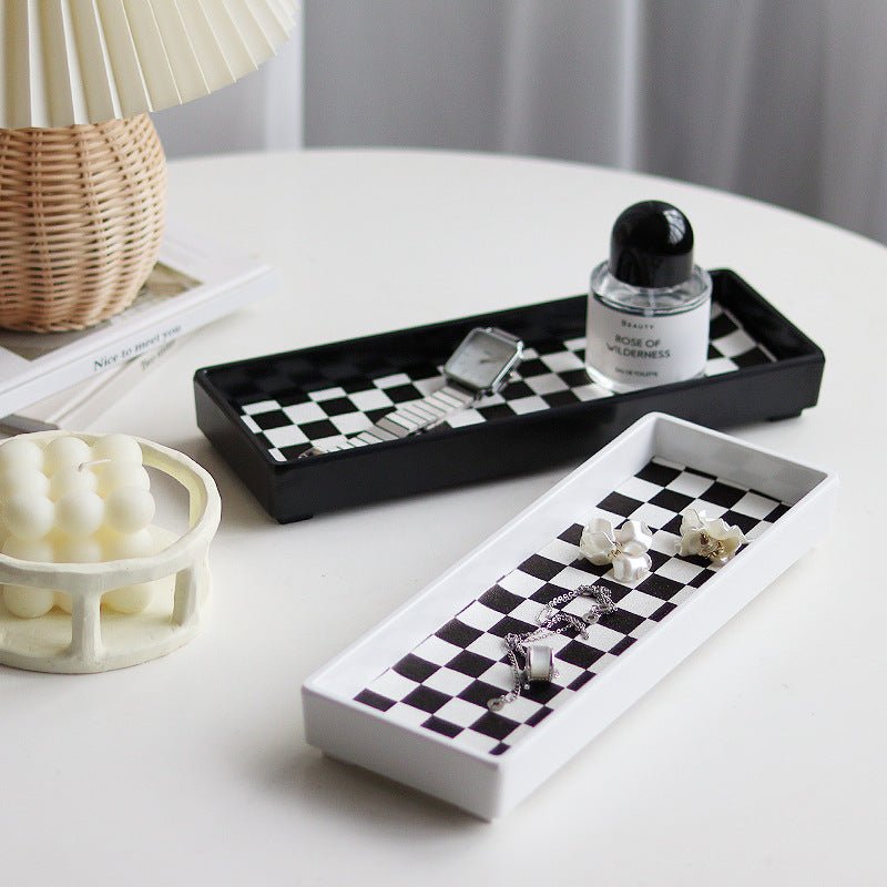 Checkerboard Rectangle Tray - Tray - Delicors