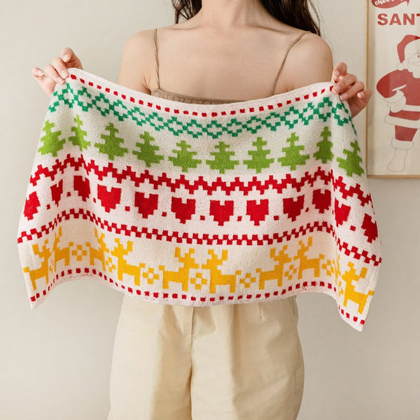 Christmas Spirit Cotton Towel - Towel - Delicors