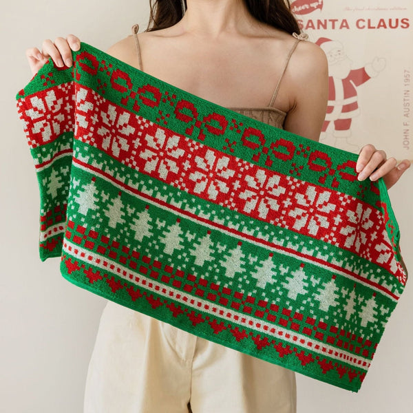 Christmas Spirit Cotton Towel - Towel - Delicors