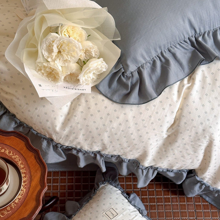 Coffee Snow Ruffle Bedding Set - Bedding - Delicors