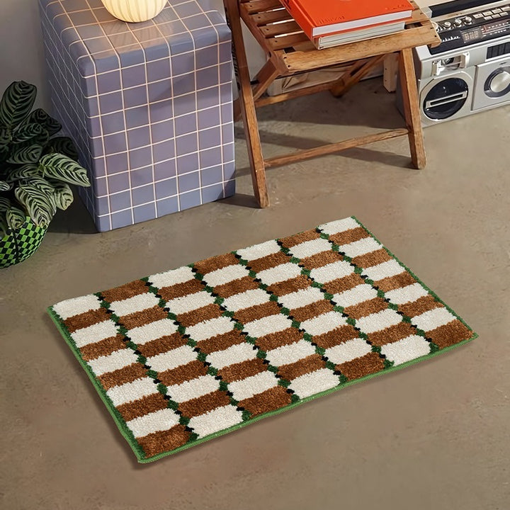 Plushy Checker Bath Mat Collection