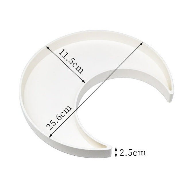 Moon Shape Plastic Tray - Trays - Delicors