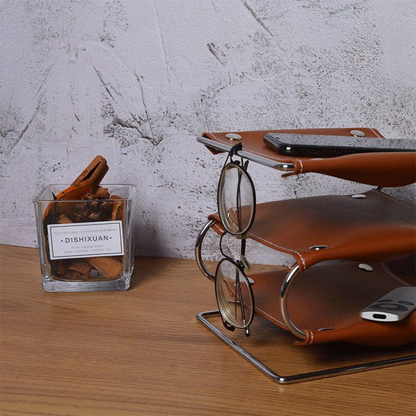 Nordic Leather Tray - Tray - Delicors