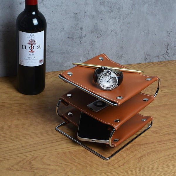 Nordic Leather Tray - Tray - Delicors