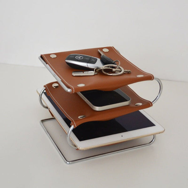 Nordic Leather Tray - Tray - Delicors