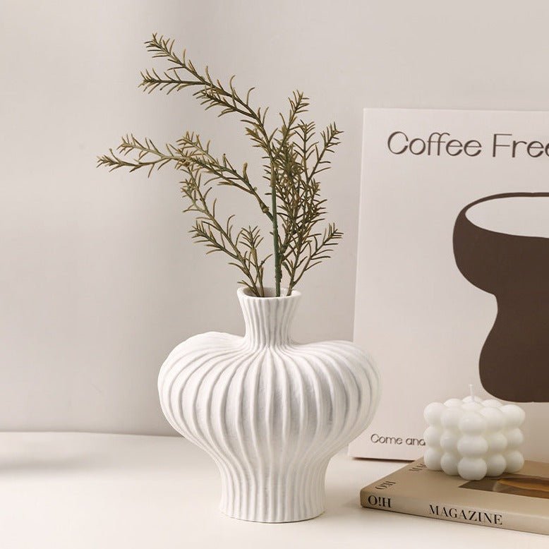 Origami Stripe Vase - Vase - Delicors