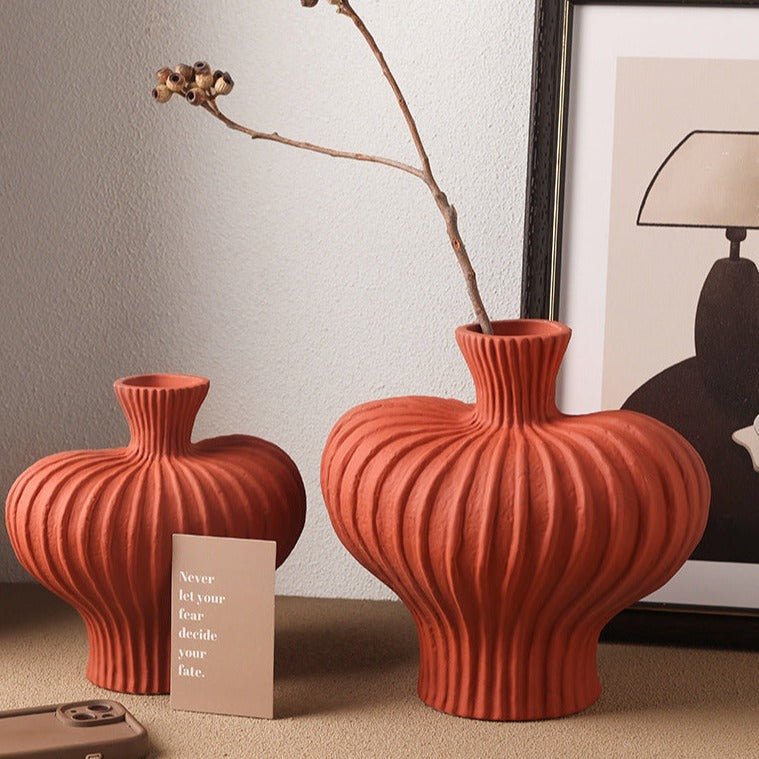 Origami Stripe Vase - Vase - Delicors