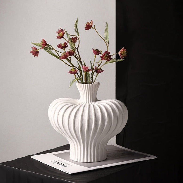 Origami Stripe Vase - Vase - Delicors